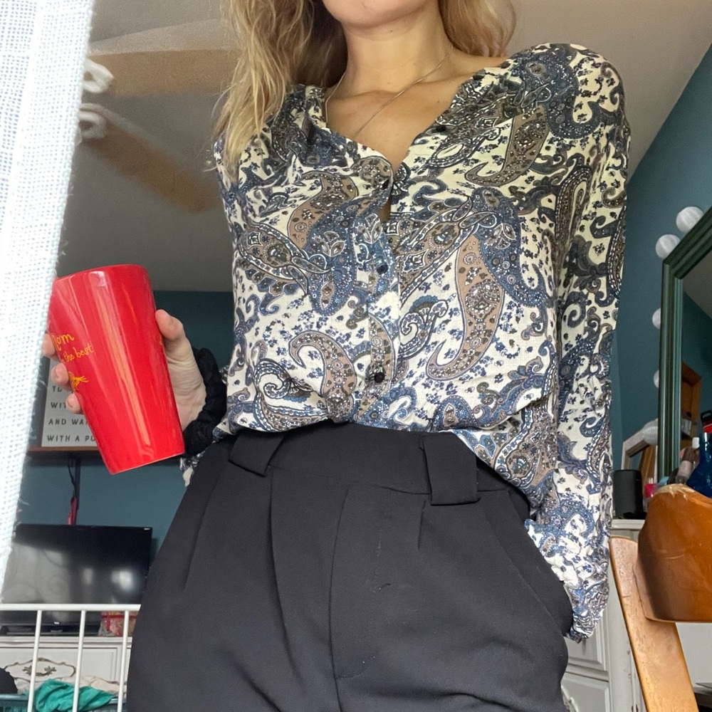 Lucky Brand paisley blouse